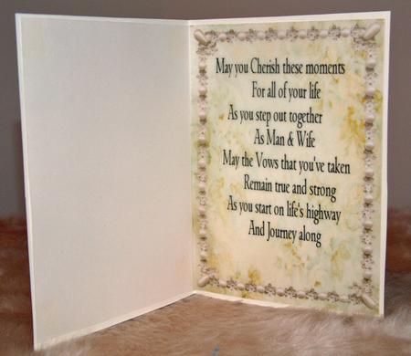 Wedding A4 Insert with Verse in Pearl & Diamond Frame by Susan Wellhausen