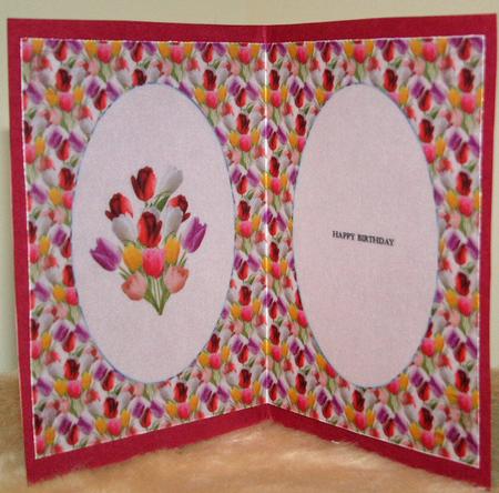 Tulips with Love Birthday Insert by Susan Wellhausen