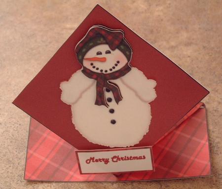 Plaid Christmas Diamond Top by Susan Wellhausen