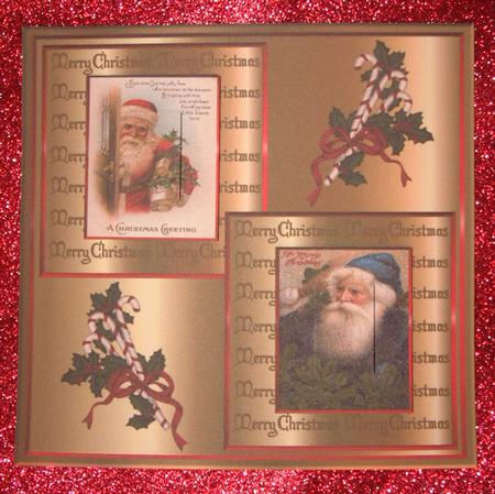Vintage Father Christmas Pyramid Topper by Susan Wellhausen