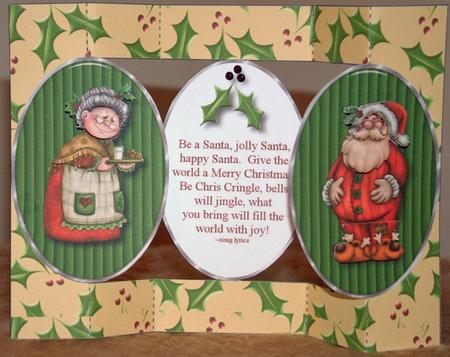 Chris Cringle Tri Shutter Fold Card by Susan Wellhausen