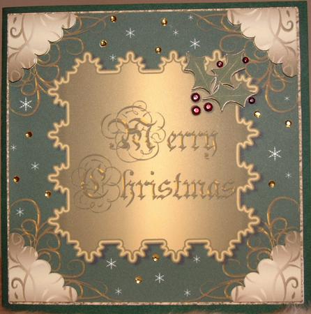 Large Christmas Topper with Swirls & Snowflakes 2 by Susan Wellhausen