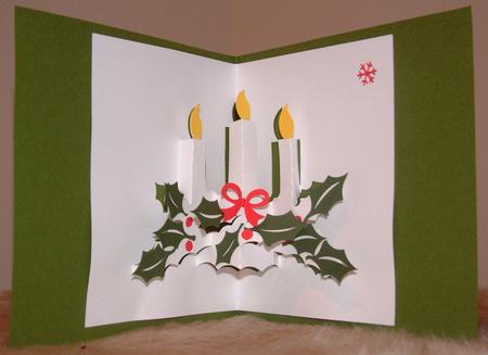 002 Candle Christmas Pop-up & Topper by Susan Wellhausen