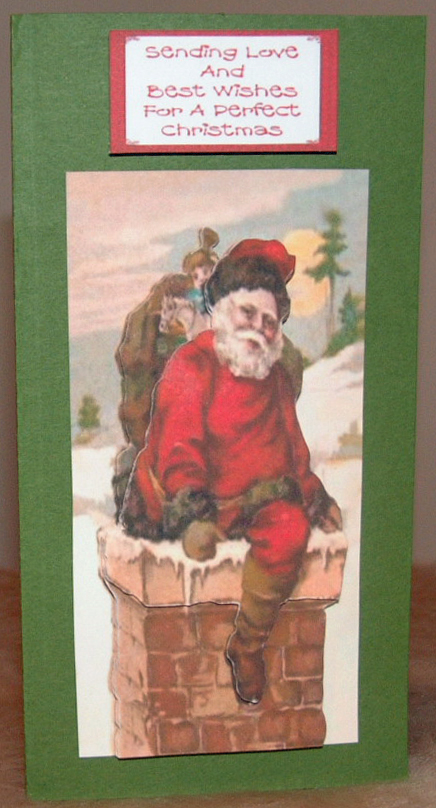 Santa Climbs Out of the Chimney by Susan Wellhausen
