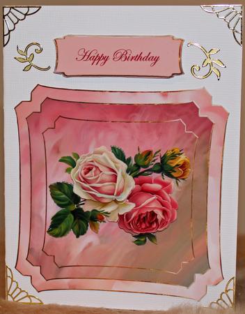 Red, Pink Vintage Rose by Susan Wellhausen