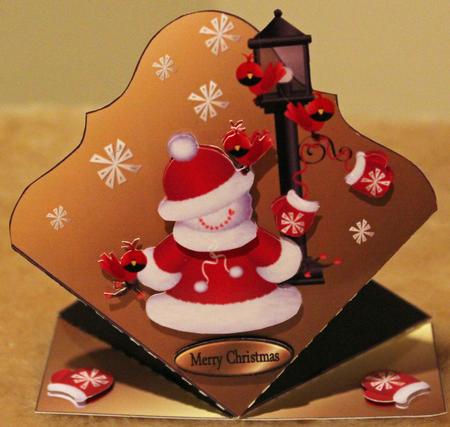 Snowmen with Birds Fc by Susan Wellhausen