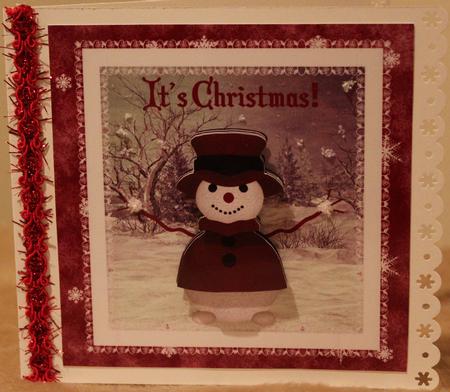 It's Christmas! Crimson Snowman Step by Step by Susan Wellhausen
