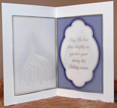 Christmas Church Card Insert by Susan Wellhausen