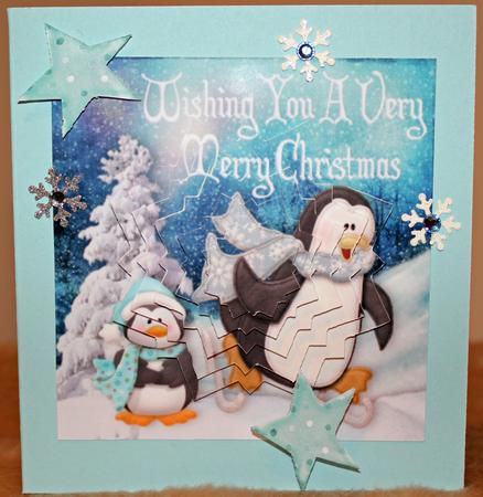 This is How It is Done Son! Cute Penguins Star Pyramids by Susan Wellhausen