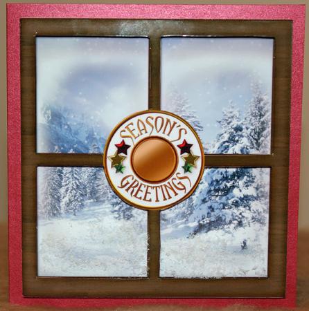 2 Christmas Snow Scene Window Toppers by Susan Wellhausen