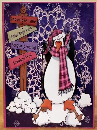 Penguin Ski Slope by Susan Wellhausen