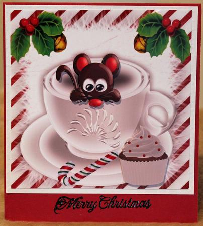 Little Mouse in a Teacup with Yummy Cupcake by Susan Wellhausen
