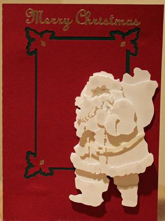 Father Christmas Decoupage Card by Susan Wellhausen