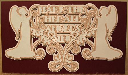 Layered Hark the Herald Angels Sing Topper by Susan Wellhausen
