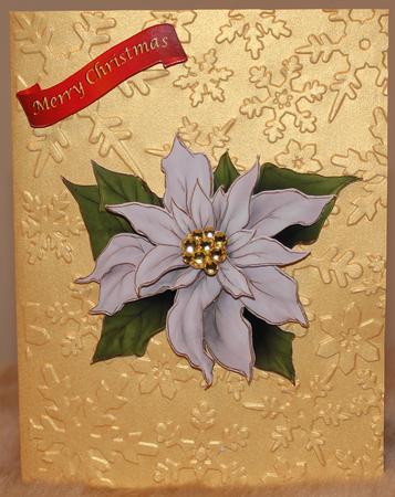 Poinsettia Decoupage Sheet White by Susan Wellhausen