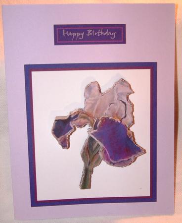 Beautiful Bearded Iris Decoupage Topper by Susan Wellhausen