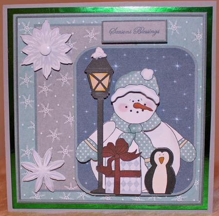 Frosty the Snowman Card with a Topper by Susan Wellhausen