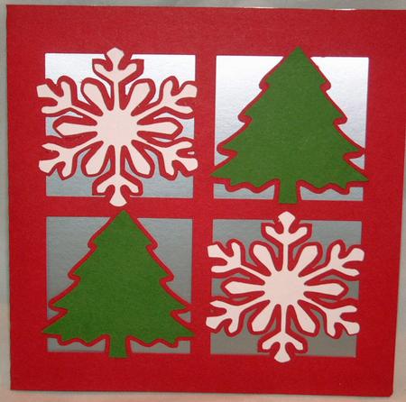 Snowflake & Tree Card by Susan Wellhausen
