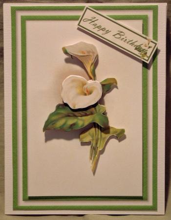Calla Lily Card Front by Susan Wellhausen