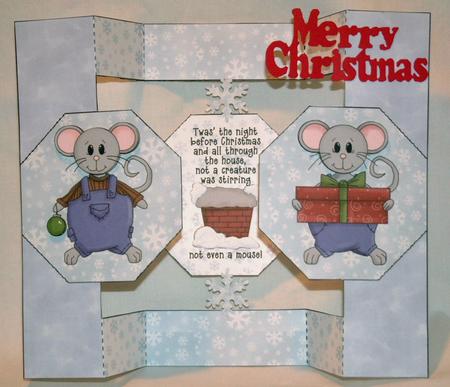 Christmas Christmouse Easy Tri-fold by Susan Wellhausen