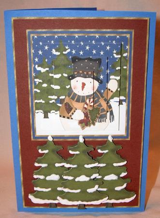 Christmas Snowman decoupage topper by Susan Wellhausen