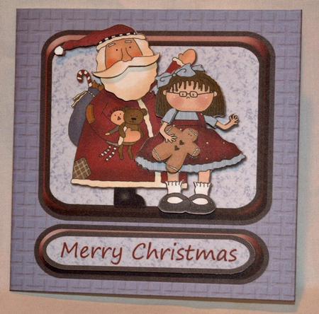I Love Santa Quick Card with Decoupage by Susan Wellhausen