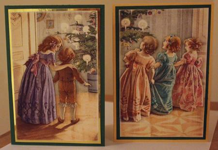 Vintage Children Excited for Christmas Cards by Susan Wellhausen