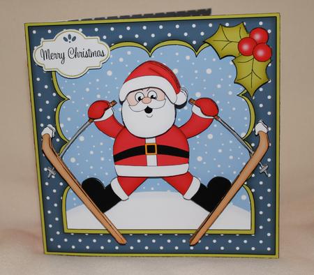 8x8 Xmas Ooops Santa Mini Kit 3D Decoupage by Susan Wellhausen