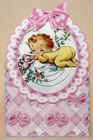 Cute Baby Sleeping Over the Edge Card Featured Gallery Photo