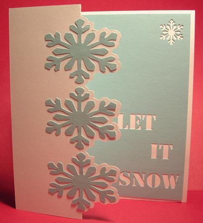 Snowflake Foldback Card by Susan Wellhausen