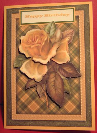 Golden Rose Quick Card by Susan Wellhausen