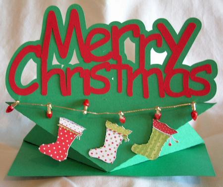 Merry Christmas Spring Up Card by Susan Wellhausen