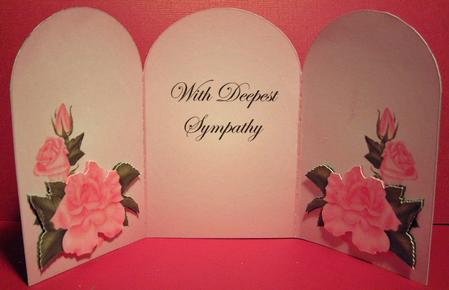 Pink Sympathy Tri Fold Card by Susan Wellhausen