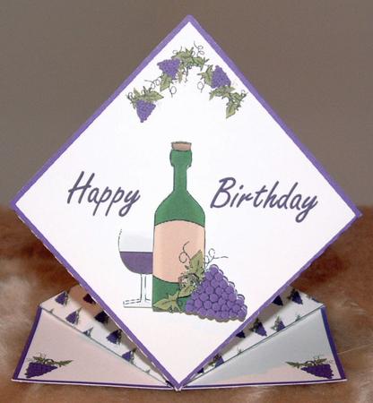 Birthday Wine Diamond Top by Susan Wellhausen