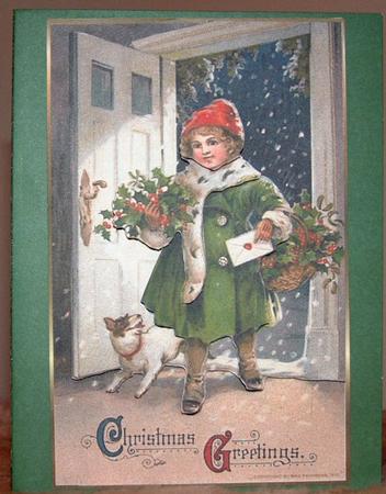 Christmas Day Vintage decoupage topper by Susan Wellhausen