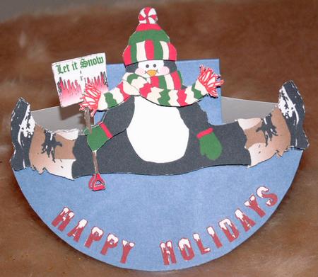 Christmas Penguin Wobble Card by Susan Wellhausen
