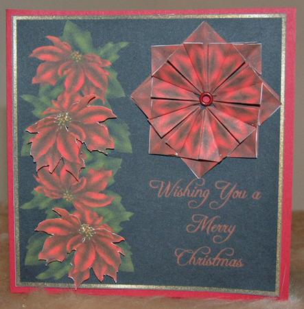 Poinsettia Garland - Teabag Tiles + Card Front by Susan Wellhausen