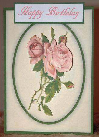 Pink Roses Quick Card by Susan Wellhausen