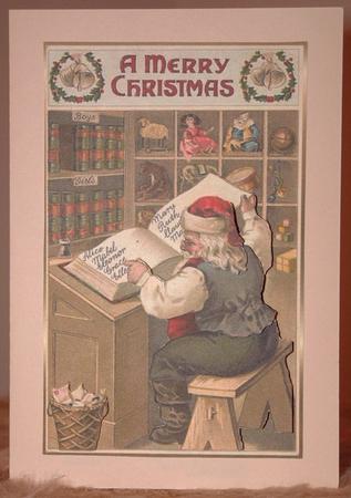 Vintage Christmas Santa Workshop Topper by Susan Wellhausen