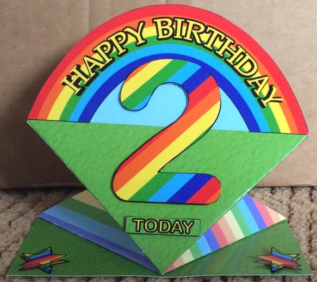 Birthday Rainbow Diamond Top Spring Age Card by Susan Winter