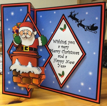 Diamond fold back Down the chimney by Susan Winter