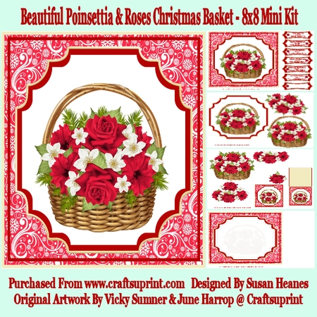 Festive Basket PNG and JPG by Susan Heanes