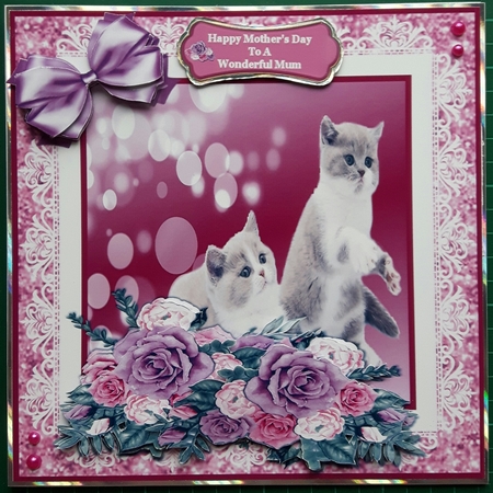 Sweet Kittens & Roses - 8x8 Mini Kit by Susan Heanes