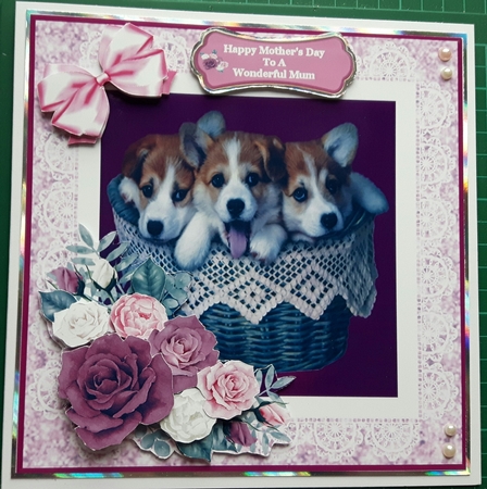 Sweet Puppies & Roses - 8x8 Mini Kit by Susan Heanes