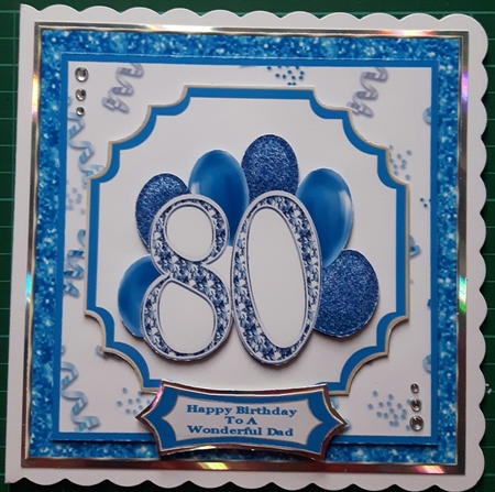 Happy 80th Birthday - 7x7 Mini Kit by Susan Heanes