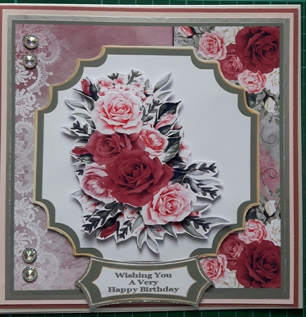 Beautiful Roses For Your Birthday - 7x7 Mini Kit by Susan Heanes