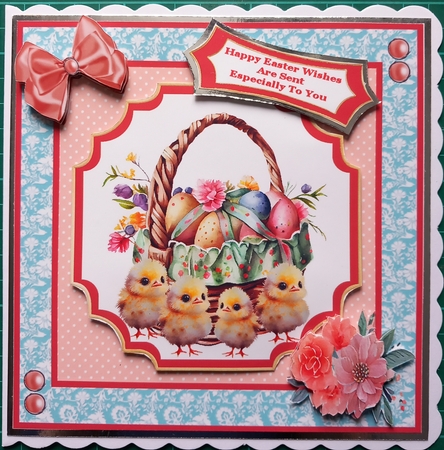 Easter Chicks Basket 7x7 by Susan Heanes