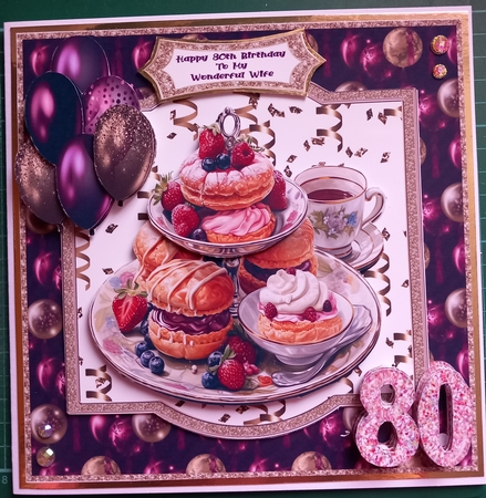 With Love & Best Wishes On Your 80th Birthday Celebration - Mini Kit by Susan Heanes