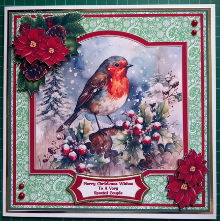 Christmas Robin On Holly - Mini Kit by Susan Heanes