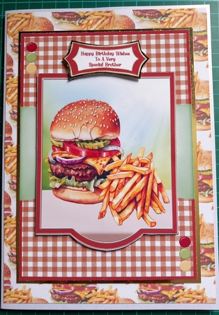 Takeaway Favourites, Cheeseburger & Chips - 5x7 by Susan Heanes